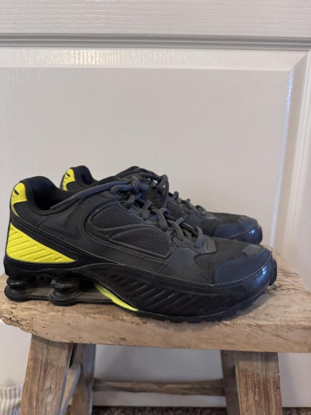 Nike Shox Enigma 9000 Black Lemon Venom Womens Size 8